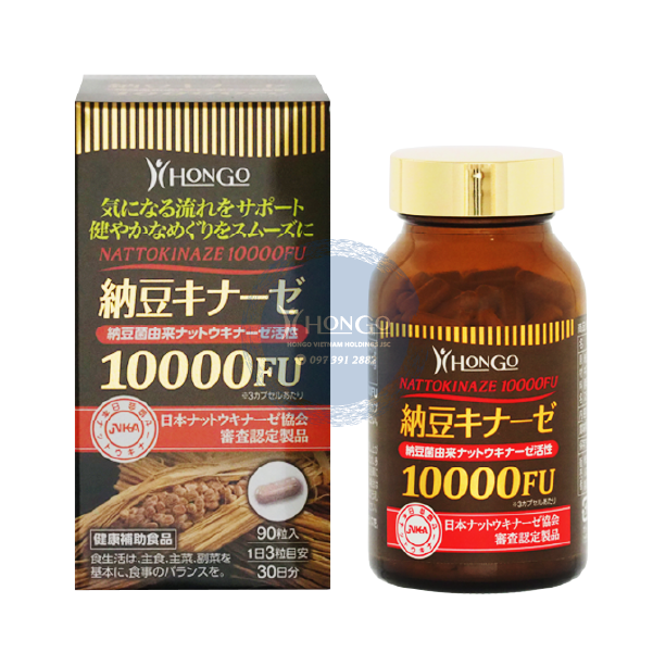 Viên uống phòng chống đột quỵ & Điều hòa huyết áp NATTOKINASE 10000 FU (90 viên nang)